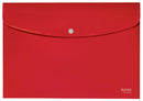 Leitz Recycle Polypropylene Document Wallet With Push Button Closure Red 46780025 - GARDEN & PET SUPPLIES