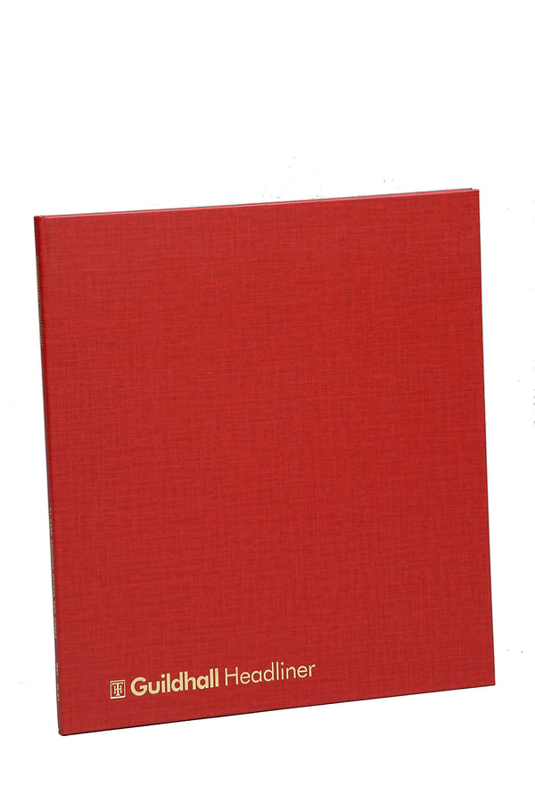 Guildhall Headliner Account Book Casebound 298x273mm 21 Cash Columns 80 Pages Red 48/21Z - GARDEN & PET SUPPLIES