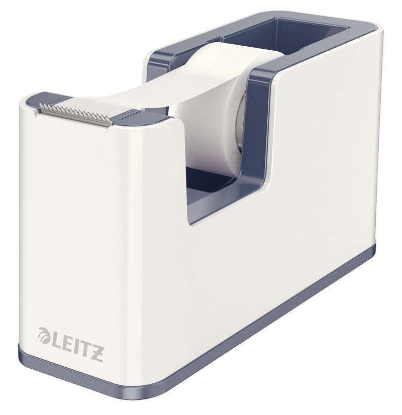 Leitz WOW Dual Colour Tape Dispenser for 19mm Tapes White/Grey 53641001 - GARDEN & PET SUPPLIES