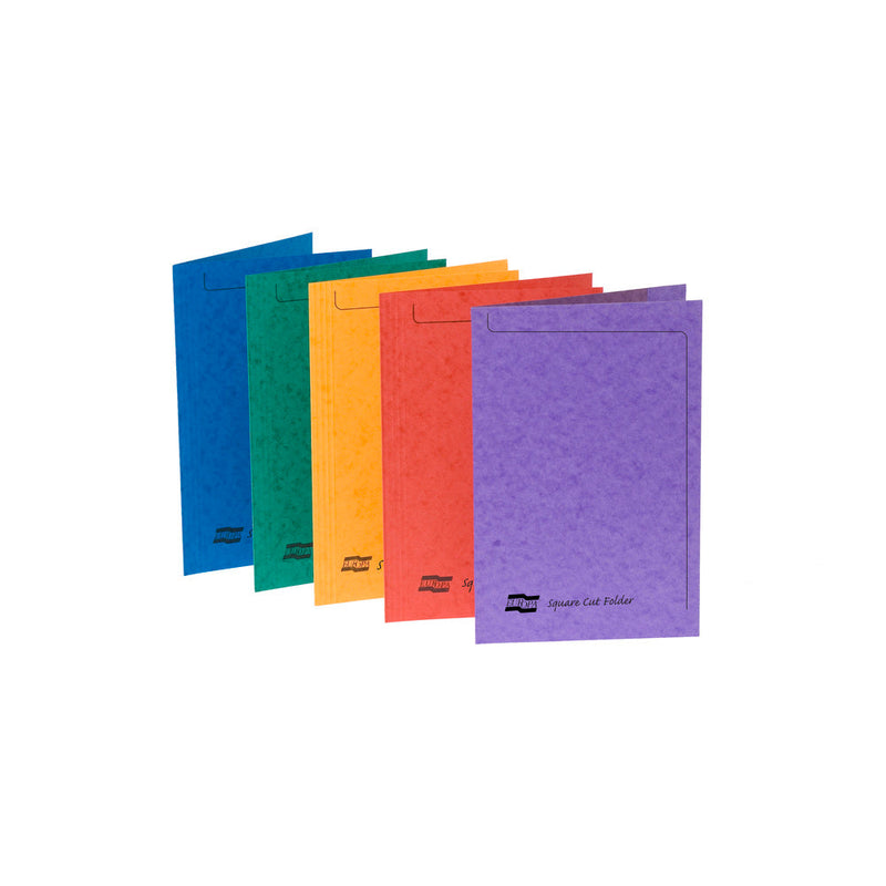 Europa Square Cut Folder Manilla Foolscap 265gsm Assorted (Pack 50) 4820Z - GARDEN & PET SUPPLIES