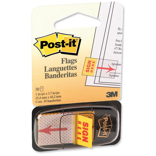 Post-It Sign Here Index (25mm) 1 Pack of 50 Flags - GARDEN & PET SUPPLIES