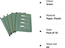 Cathedral A4 Suspension File Manilla V Base Green (Pack 10) Inc Tabs & Inserts