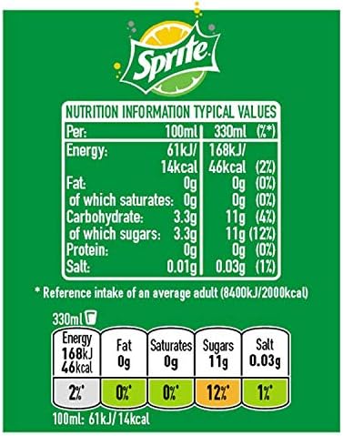 Sprite Lemon Lime Canned Drink 330ml (Pack of 24)