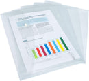 Rapesco Popper Wallet Polypropylene A4+  Foolscap Transparent Clear (Pack 5) - 695