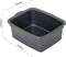 Addis Plastic Butler Large Rectangular Bowl, 12.5 Litre METALLIC