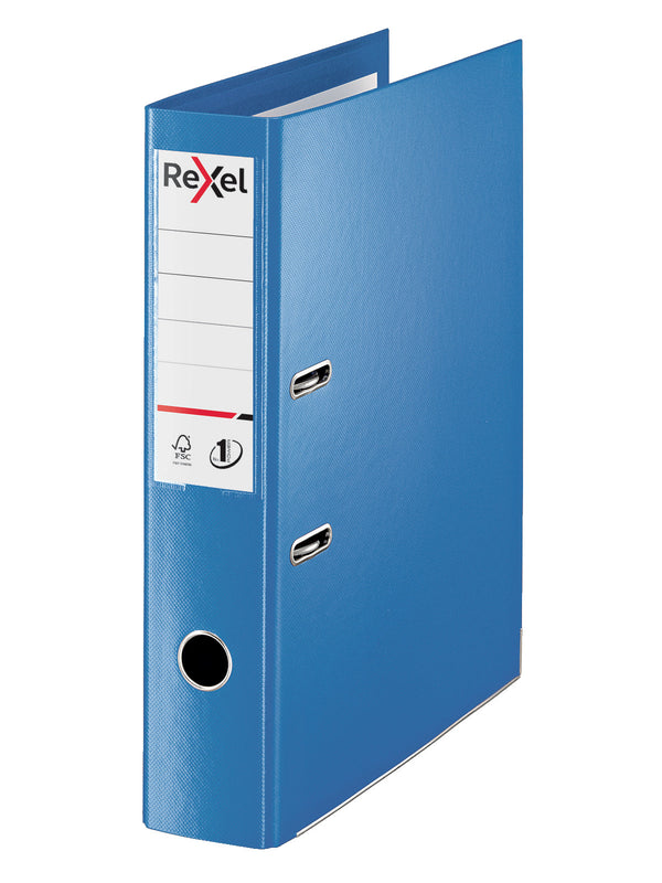 Rexel Choices Lever Arch File Polypropylene Foolscap 75mm Spine Width Blue (Pack 10) 2115512 - GARDEN & PET SUPPLIES