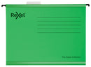 Rexel Classic Foolscap Suspension File Card 15mm V Base Green (Pack 25) 2115591 - GARDEN & PET SUPPLIES