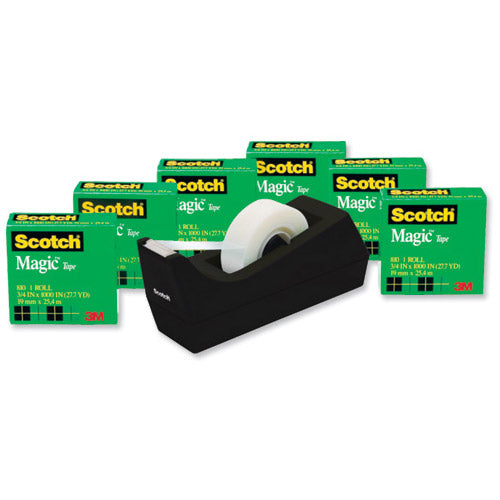 Scotch Magic Tape 810 19mm x 33m (Pack of 12) with Free Dispenser SM12 - GARDEN & PET SUPPLIES