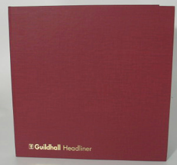 Guildhall Headliner Account Book Casebound 298x305mm 4 Debit 16 Credit 80 Pages Red 58/4-16Z - GARDEN & PET SUPPLIES