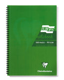 Clairefontaine Europa A5 Wirebound Card Cover Notebook Ruled 180 Pages Green (Pack 5) - 5810Z - GARDEN & PET SUPPLIES