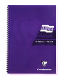 Clairefontaine Europa A5 Wirebound Card Cover Notebook Ruled 180 Pages Purple (Pack 5) - 5813Z - GARDEN & PET SUPPLIES