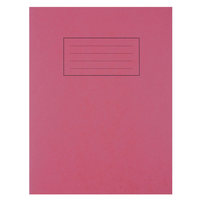 Silvine 229x178mm Red Exercise Book Ruled & Margin 80 Pages Pack of 10 - GARDEN & PET SUPPLIES