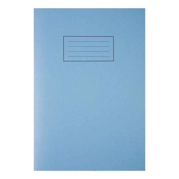 Silvine Exercise Book Plain 75gsm 80 Pages A4 Blue Ref EX114 [Pack 10] - GARDEN & PET SUPPLIES