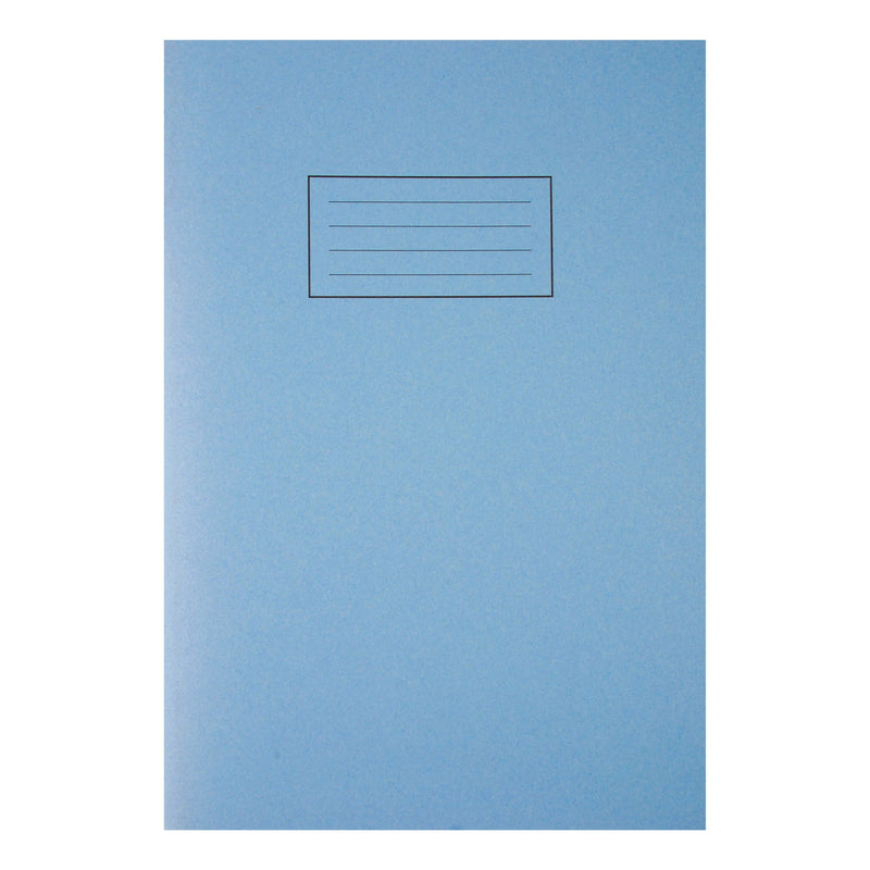 Silvine Exercise Book Plain 75gsm 80 Pages A4 Blue Ref EX114 [Pack 10] - GARDEN & PET SUPPLIES