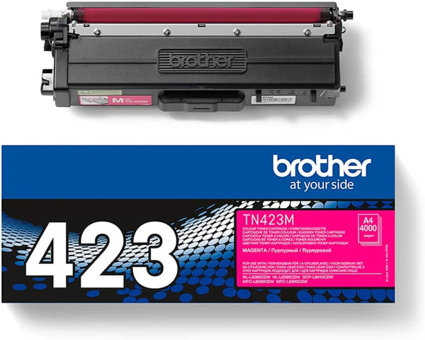 Brother TN-423M Toner Cartridge, Magenta, Single Pack, High Yield, Includes 1 x Toner - GARDEN & PET SUPPLIES