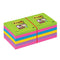 Post-it Super Sticky Notes 76x76mm 90 Sheets Assorted (Pack of 12) 654-12SSUC - GARDEN & PET SUPPLIES