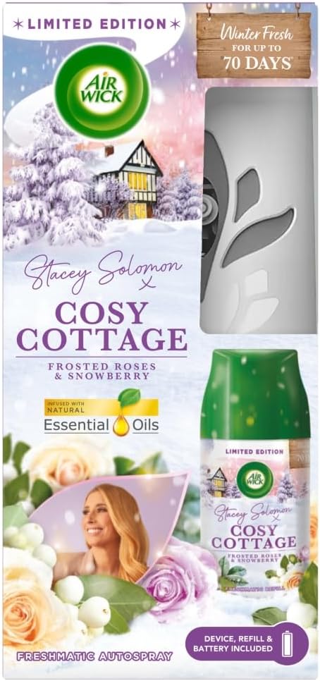 Air Wick Freshmatic Kit Cosy Cottage Frosted Roses & Snowberry 250ml