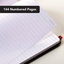 Black By Black n Red Casebound Notebook 90gsm Ruled and Numbered 144pp A5 Ref 400033673 - GARDEN & PET SUPPLIES