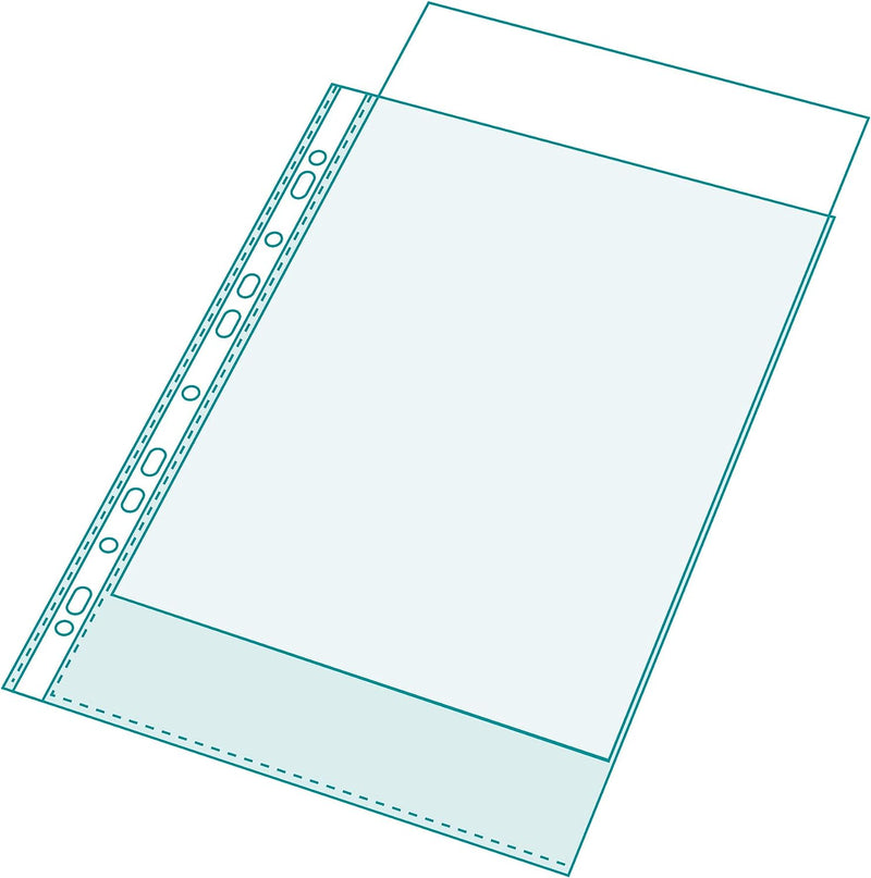 Exacompta - Ref 5920E - PP Punched Pockets (Pack of 50) A4 90Micron