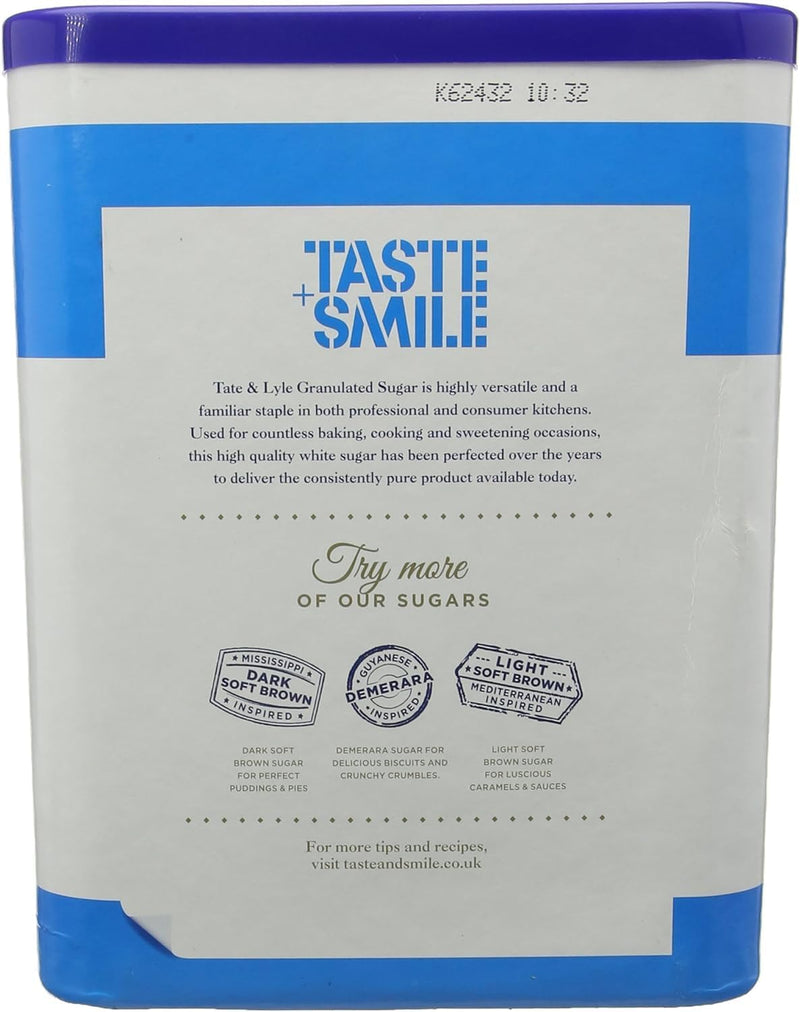 Tate and Lyle Granulated Pure Cane Sugar Drum with Handle 3kg