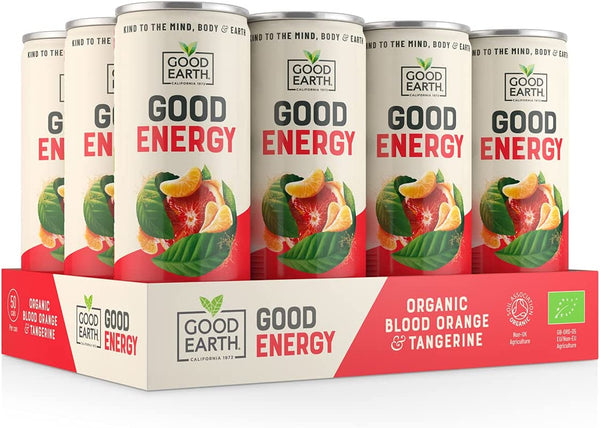 Good Earth Tea Co. Orange and Tangerine Good Energy Drink, 12 Cans of 250 ml Orange & Tangerine - GARDEN & PET SUPPLIES