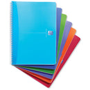 Oxford Office Notebook Twin Wirebound Plastic Ruled 180pp 90gsm A4 Bright Assorted Pack 5 Code N002932 - GARDEN & PET SUPPLIES