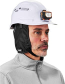 Winter Hard Hat Liner Thermal Fleece Lining Chin Length Black