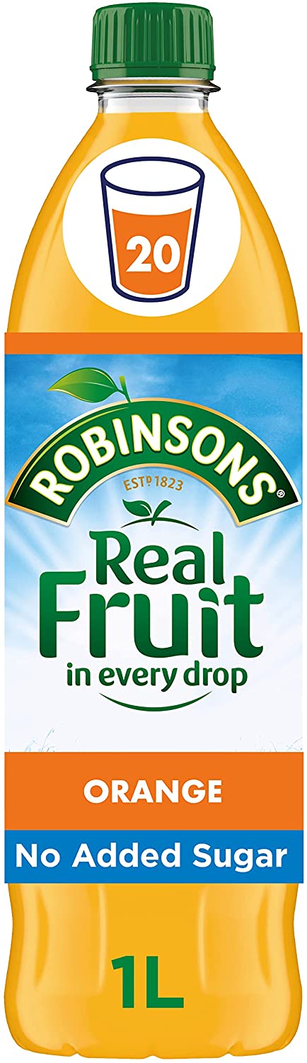 Robinsons Orange Squash No Added Sugar 1 Litre 4113 - GARDEN & PET SUPPLIES