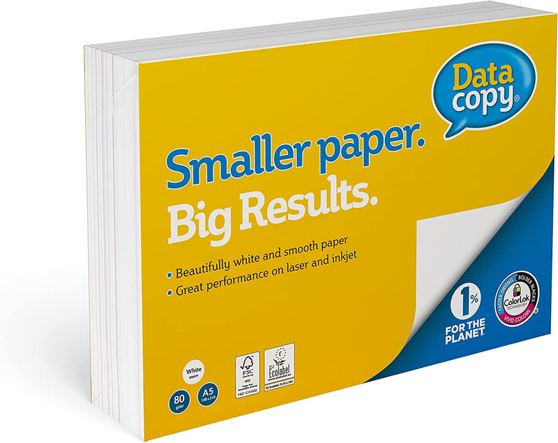 Data Copy Everyday A5 80gsm White Paper 1 Ream (500 Sheets) - GARDEN & PET SUPPLIES