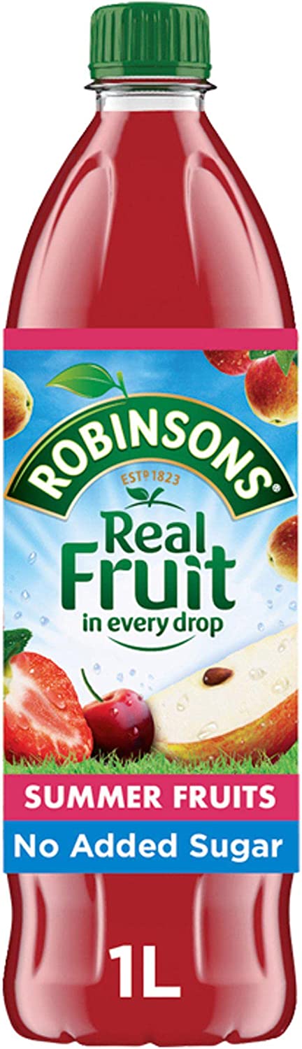 Robinsons No Added Sugar Summer Fruits Squash 1 Litre 206937 - GARDEN & PET SUPPLIES