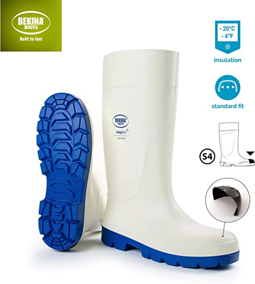 Bekina Easygrip Full Safety Boot White  {All Sizes} - GARDEN & PET SUPPLIES