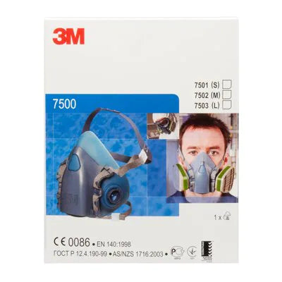 3M 7501 Soft Silicone Half Face Mask, Small, Multicolor