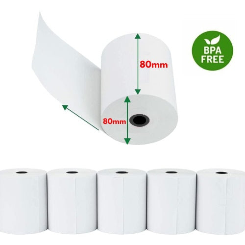 Roll-X Thermal Till Rolls BPA Free (80mm x 80mm) 20's - GARDEN & PET SUPPLIES