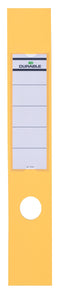 Durable Ordofix Lever Arch File Spine Label PVC 60x390mm Yellow (Pack 10) - 809004 - GARDEN & PET SUPPLIES