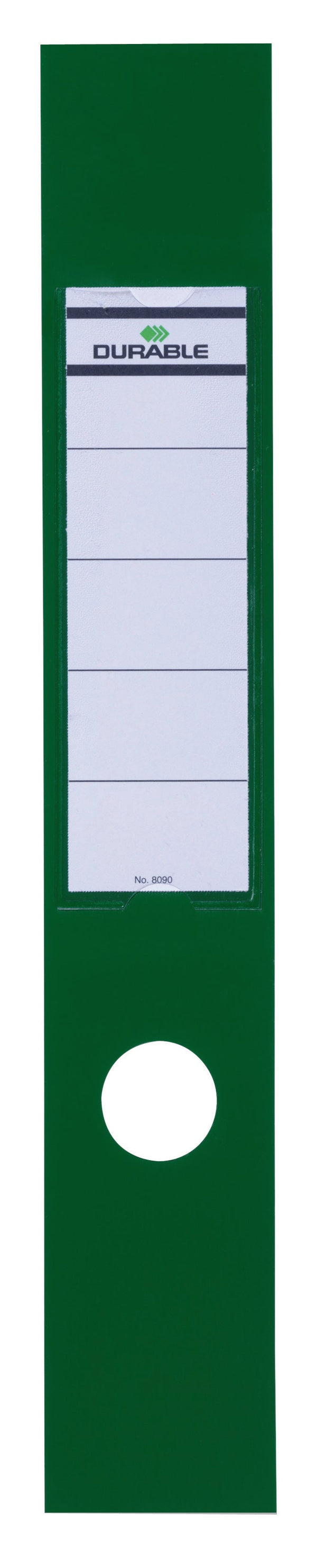 Durable Ordofix Lever Arch File Spine Label PVC 60x390mm Green (Pack 10) - 809005 - GARDEN & PET SUPPLIES