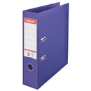 Esselte No.1 Lever Arch File Polypropylene A4 75mm Spine Width Violet (Pack 10) 811530 - GARDEN & PET SUPPLIES