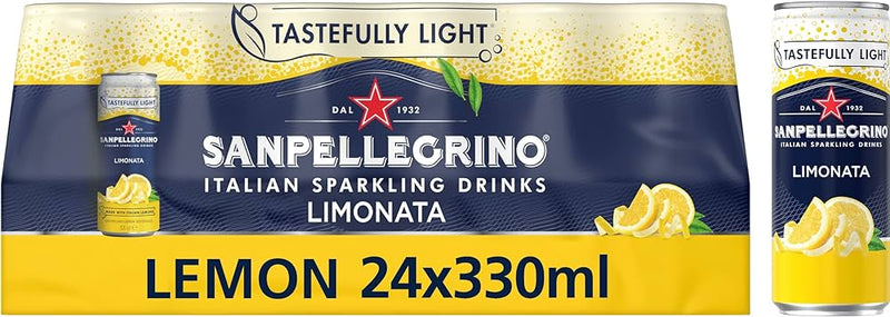 San Pellegrino Limonata Lemon 330ml Cans (Pack of 24) 12441800