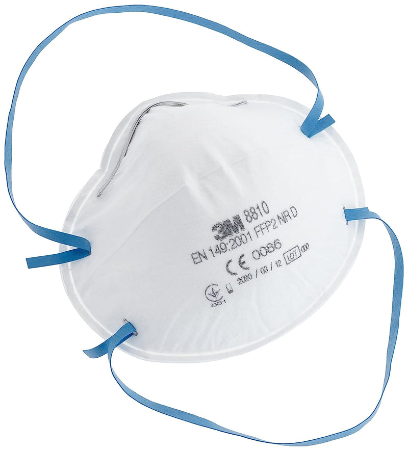 3M Cup Shaped Respirator Mask 8810 , 12 Pack Case