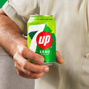 7 Up Zero Lemon and Lime Carbonated Canned Soft Drink 330ml (Pack of 24)