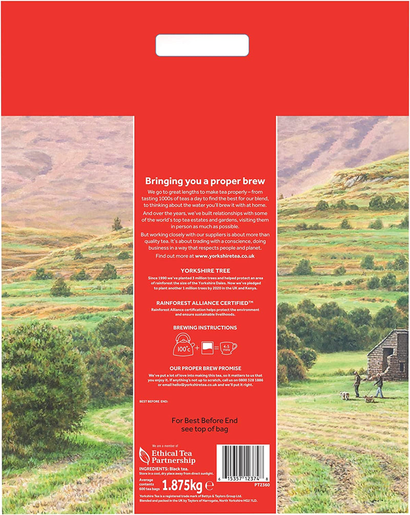 Yorkshire Tea Bags (Pack of 600) 5006 - GARDEN & PET SUPPLIES