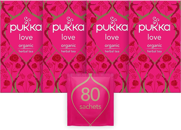 Pukka Tea Organic Love Envelopes 20's , Chamomile Rose & Lavender.