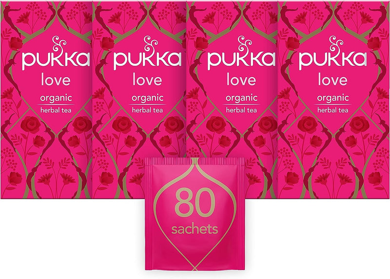 Pukka Tea Organic Love Envelopes 20's , Chamomile Rose & Lavender.