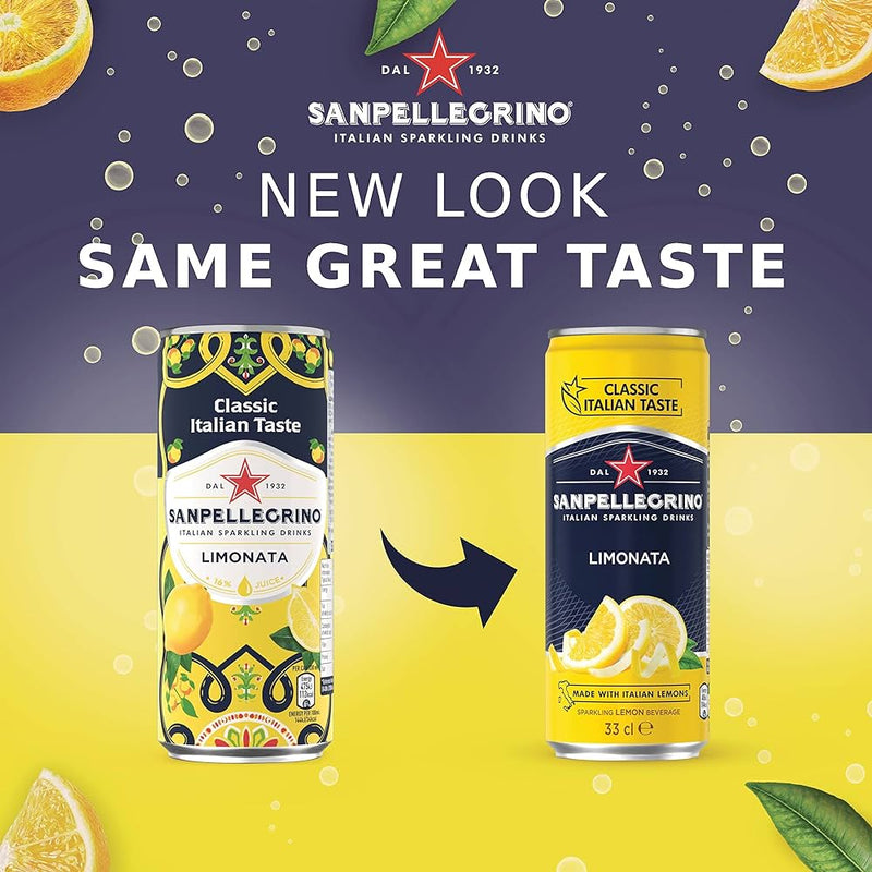 San Pellegrino Limonata Lemon 330ml Cans (Pack of 24) 12441800