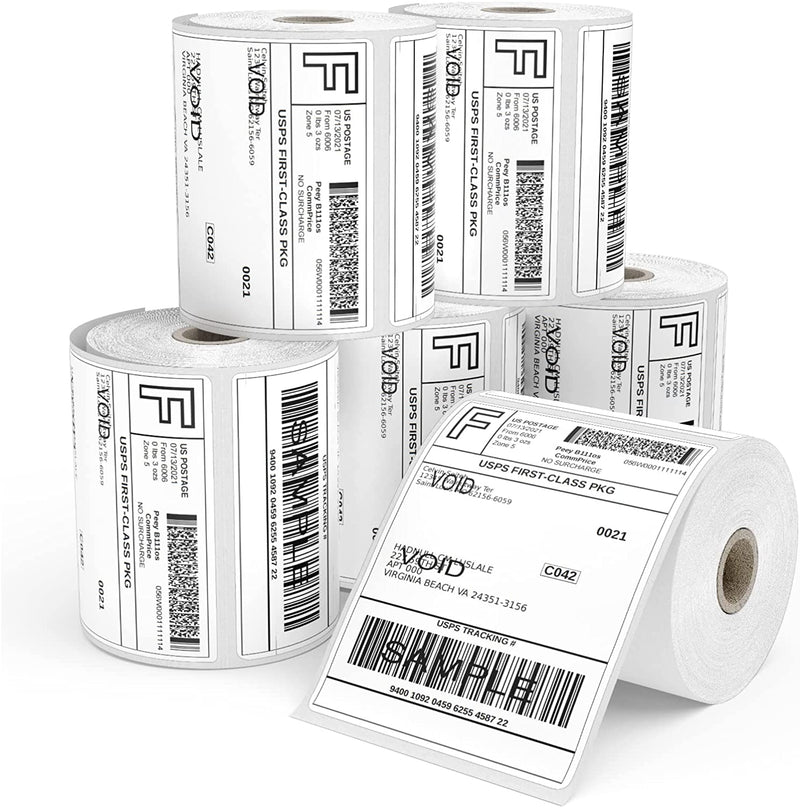 Roll-X Thermal Shipping Labels for Zebra Printer 6x4inch 250 Per Roll - GARDEN & PET SUPPLIES