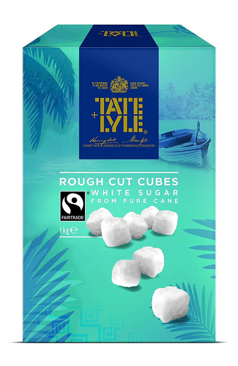 Tate & Lyle Rough Cut Fairtrade White Sugar Cubes 1kg - GARDEN & PET SUPPLIES