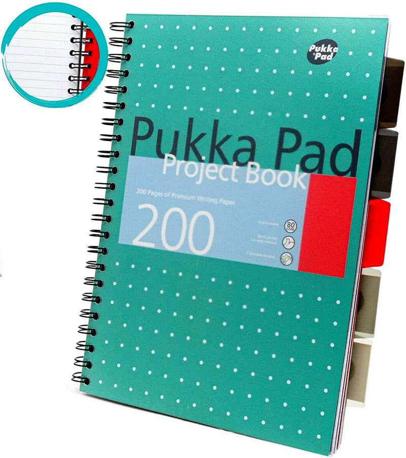 Pukka Pads Metallic Green A4 Project Book Code 8521-MET {3-Pack} - GARDEN & PET SUPPLIES