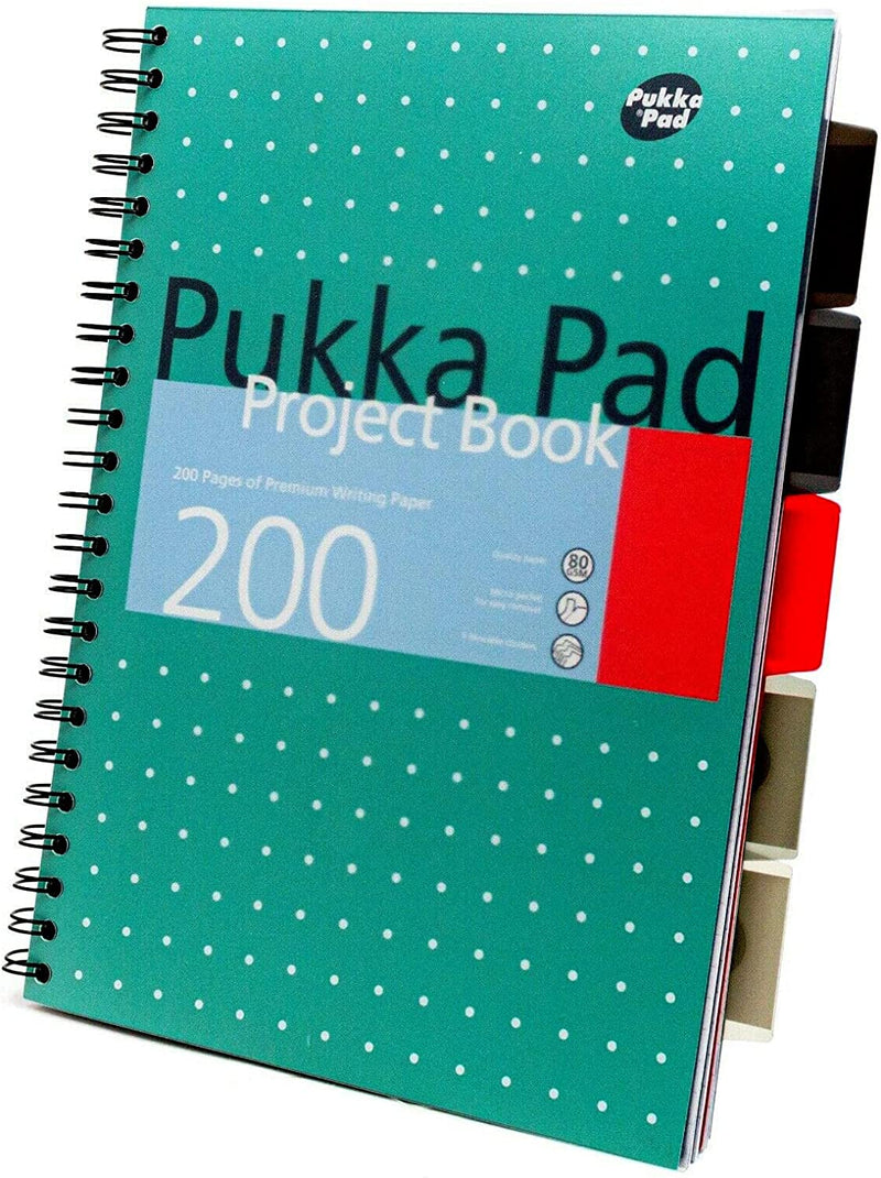 Pukka Pads Metallic Green A4 Project Book Code 8521-MET {3-Pack} - GARDEN & PET SUPPLIES