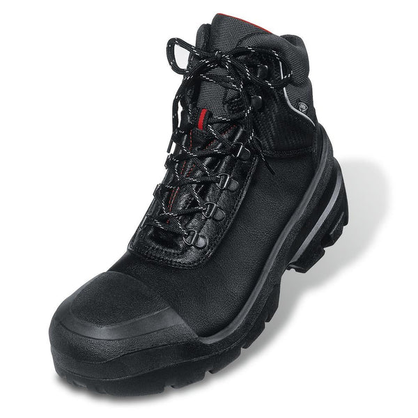 Uvex Quatro Leather Safety Boot Black Size { All Sizes} - GARDEN & PET SUPPLIES