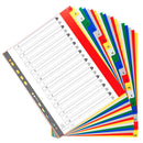 Exacompta Index A-Z A4 Extra Wide 120 Micron Polypropylene Bright Assorted Colours - 90E - GARDEN & PET SUPPLIES