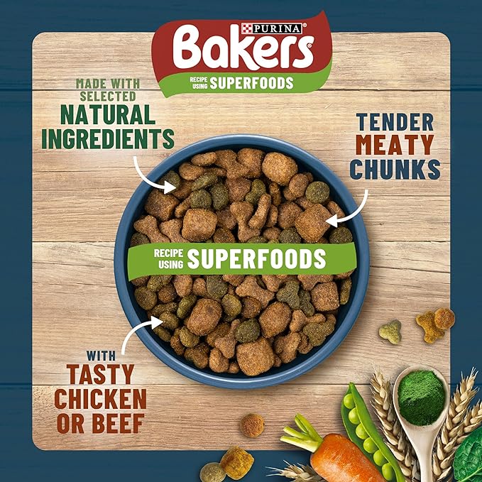 Bakers Adult Dry Dog Food Beef and Veg 3kg